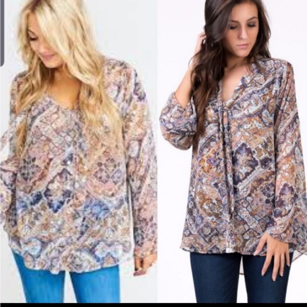 NWT show me your mumu taylor tie top Sz Small